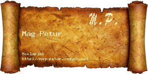 Mag Petur névjegykártya